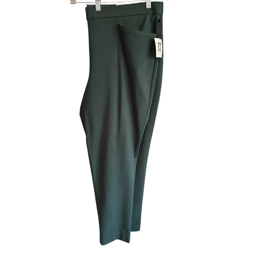 #309 Anne Klein Slim Ankle Dark Green High-Waisted Pants